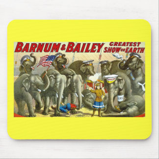 Barnum & Bailey - Elephants - Vintage Ad Mouse Mat