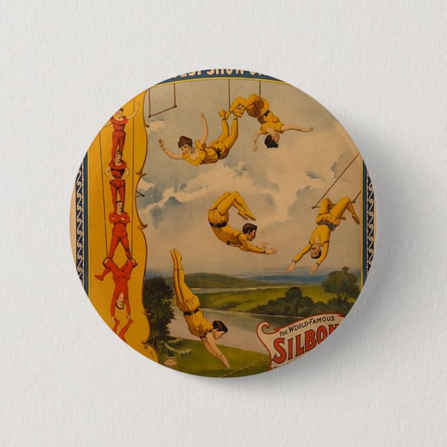Barnum & Bailey / Trapeze Artists 6 Cm Round Badge (Front)
