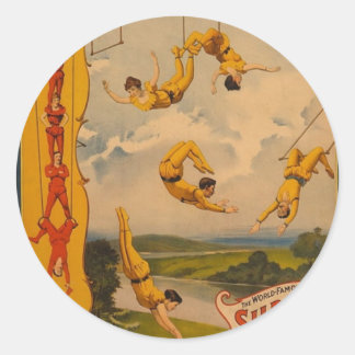Barnum & Bailey / Trapeze Artists Classic Round Sticker