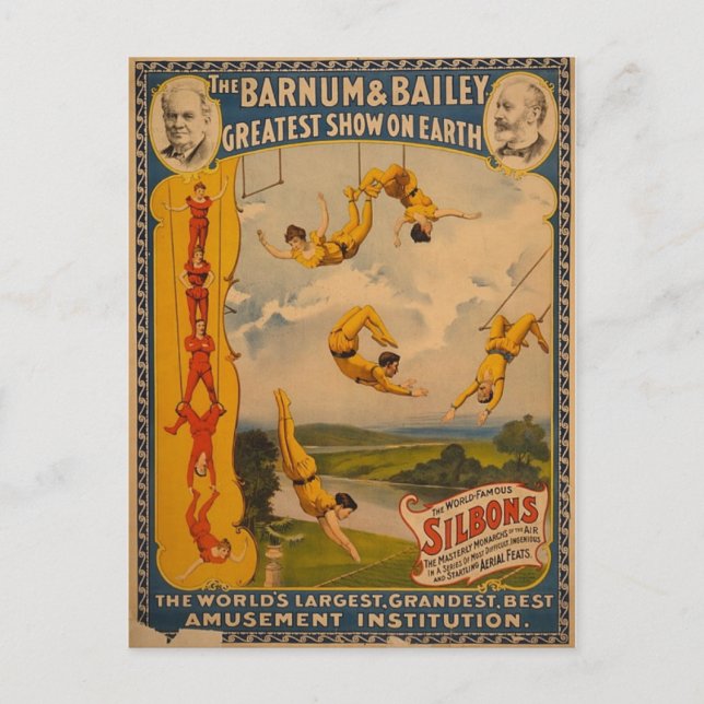 Barnum & Bailey / Trapeze Artists Postcard (Front)
