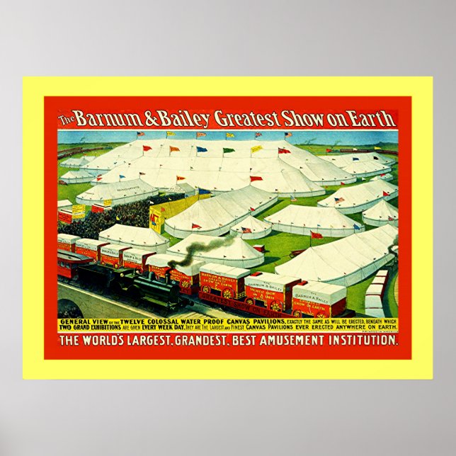 Barnum & Bailey  ~ Vintage Circus Poster (Front)
