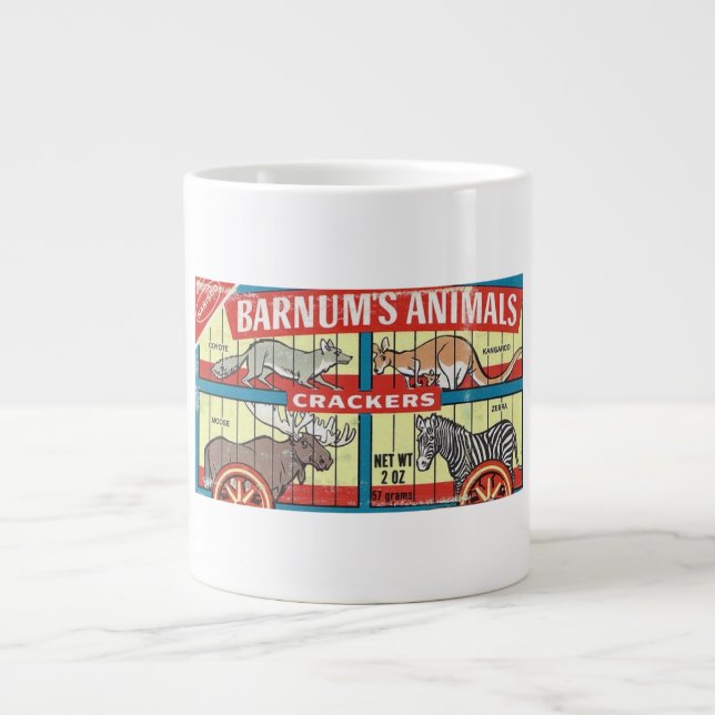 Barnum's Animal Crackers Shabby Chic Jumbo Mug! Large Coffee Mug (Front)