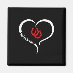 Barnwell Warhorses Logo Half Heart Slogan Hs  Magnet