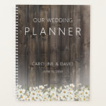 Barnwood and Daisies Rustic Wedding Planner<br><div class="desc">This fun,  rustic wedding planner features barnwood and a field of daisies. It matches the Barnwood & Daisies Wedding Suite Collection created by Simply Farmhouse Press.</div>