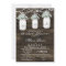 Barnwood babys breath mason jar bridal shower