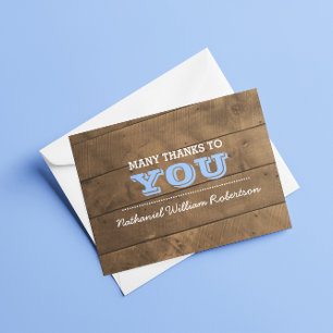 Barnwood Blue Confirmation Thank You Note