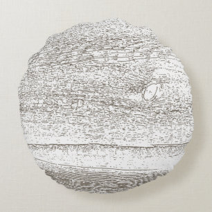 Barnwood Home Decor Round Cushion