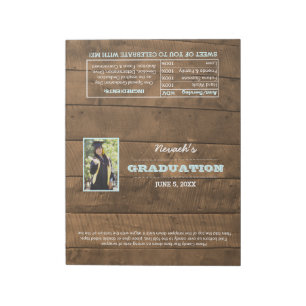 Barnwood Lights Graduation Favour Candy Wrappers  Notepad