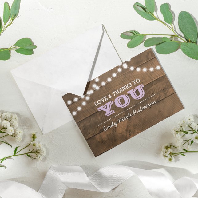 Barnwood Lights Lilac Confirmation Thank You Note (Creator Uploaded)