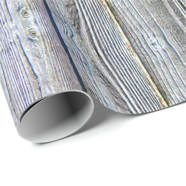 Barnwood wood grain tree bark rustic distressed  wrapping paper (Roll Corner)