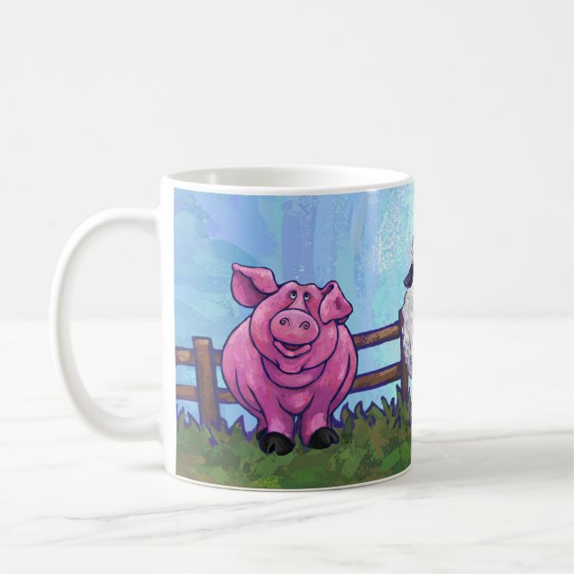 Barnyard Animal Mug Blue Sky (Left)