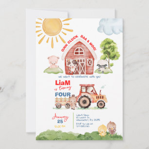 Barnyard Any Age Birthday Invitation