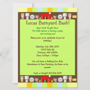 Barnyard Bash Invitation