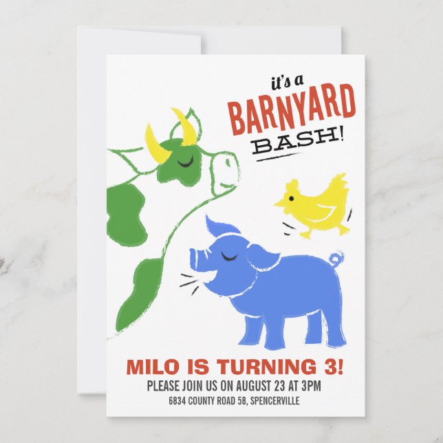 Barnyard Bash Invitation (Front)