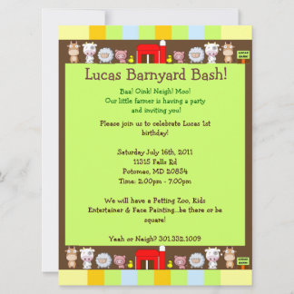 Barnyard Bash Invitation