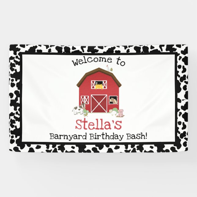 Barnyard Birthday Banner! Banner (Horizontal)