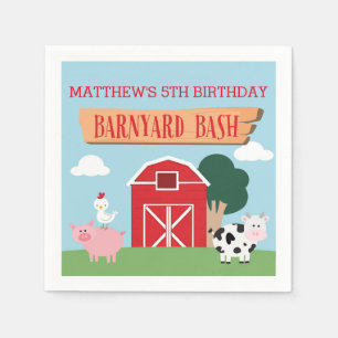 Barnyard Birthday Bash/Party Napkin