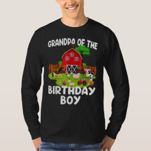 Barnyard Birthday Farm Animals Grandpa Birthday Bo T-Shirt