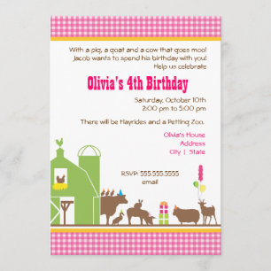 Barnyard Birthday Invitation
