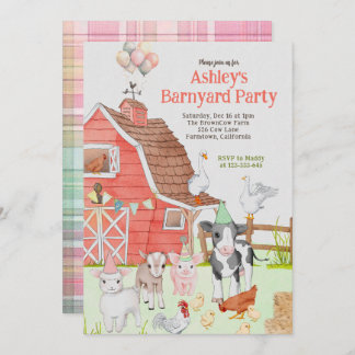 Barnyard Birthday Invitation