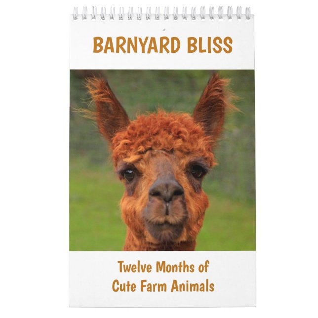 Barnyard Bliss Farm Animal Calendar (Cover)