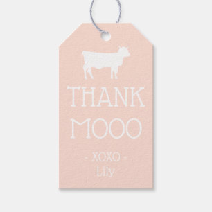 Barnyard Boogie Birthday Thank You Farm Theme Cow Gift Tags