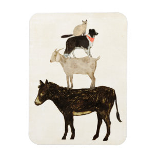Barnyard Buds - Donkey, Goat, Dog, Cat Magnet