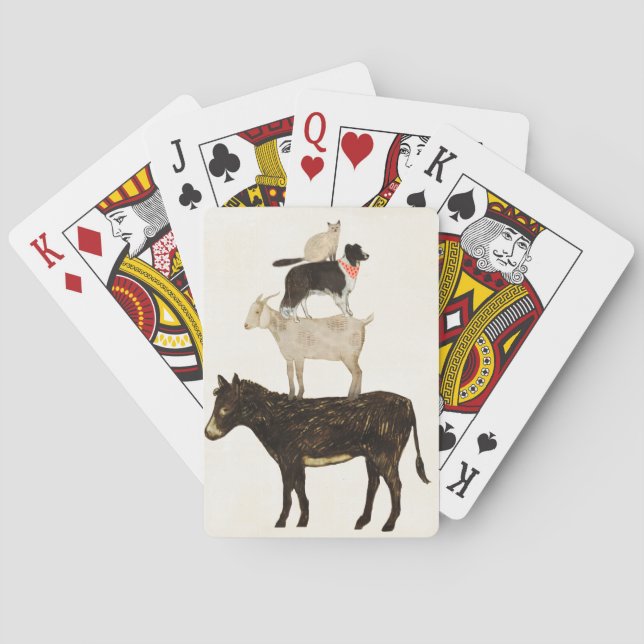 Barnyard Buds - Donkey, Goat, Dog, Cat Playing Cards (Back)