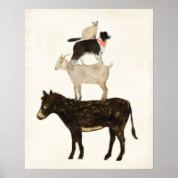 Barnyard Buds - Donkey, Goat, Dog, Cat