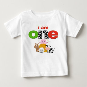 Barnyard Farm 1st Birthday Tshirt Toddler Baby Kid