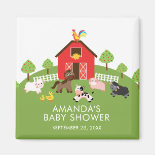 Barnyard Farm Animals Baby Shower Favour  Magnet