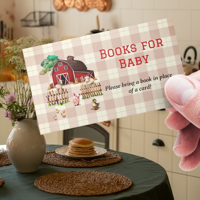 Barnyard Farm Animals Books for Baby Shower Game Enclosure Card (Creator Uploaded)