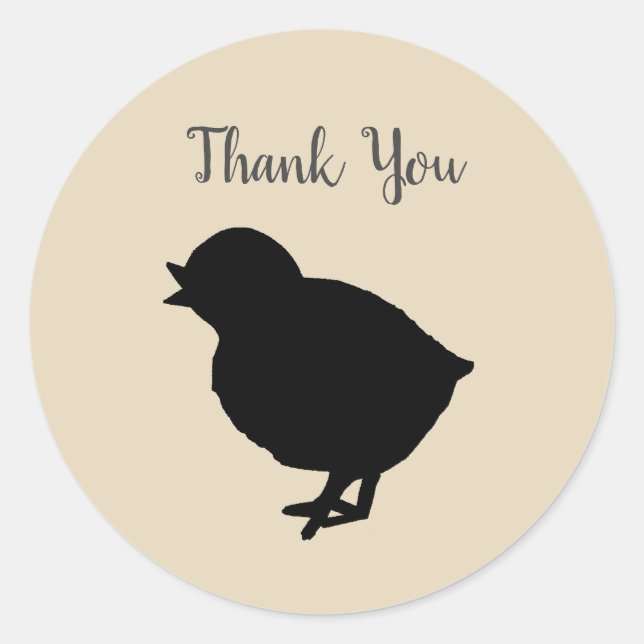 Barnyard Farm Party Peep Thank You Stickers (Front)
