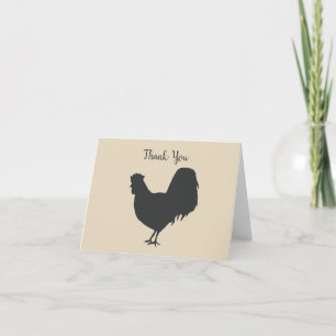Barnyard Farm Party Rooster Thank You Cards