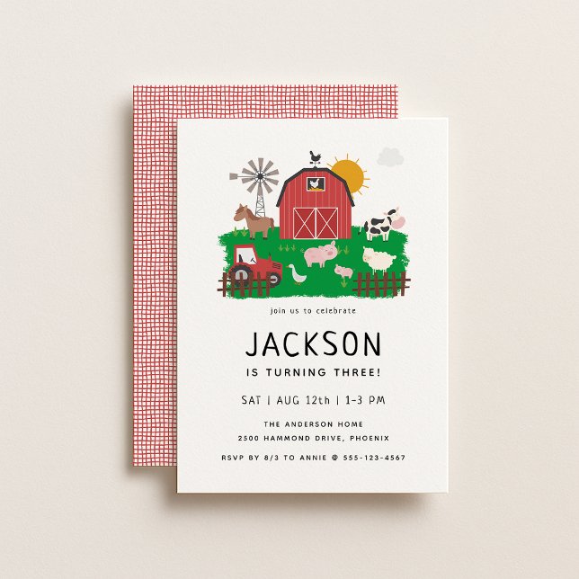 Barnyard Farm Theme Birthday  Invitation (Creator Uploaded)