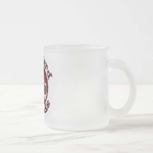 Barnyard Friends Tshirts and Gifts Frosted Glass Coffee Mug (Right)