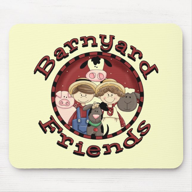 Barnyard Friends Tshirts and Gifts Mouse Mat (Front)
