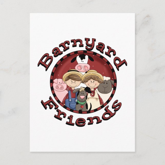 Barnyard Friends Tshirts and Gifts Postcard (Front)