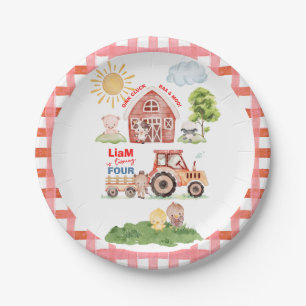 Barnyard Fun Any Age Birthday Paper Plate