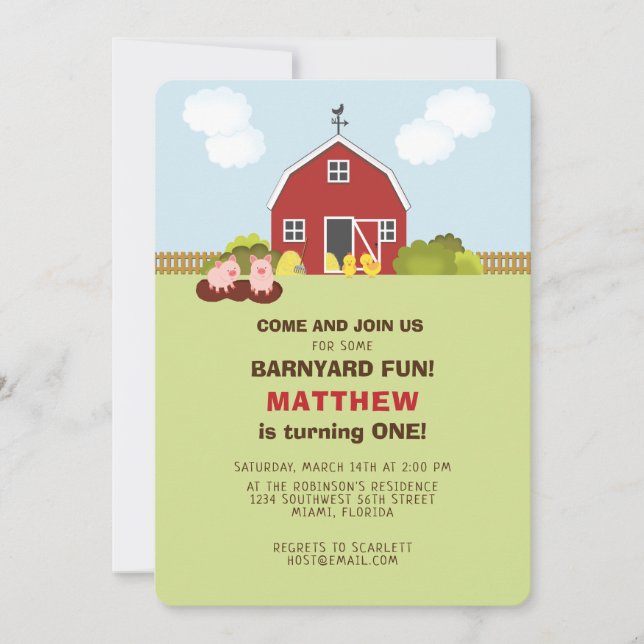 Barnyard Invitation (Front)