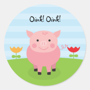Barnyard Party Personalised Birthday Stickers
