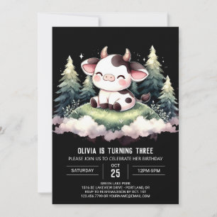 Barnyard Printable Cow Birthday Invitation