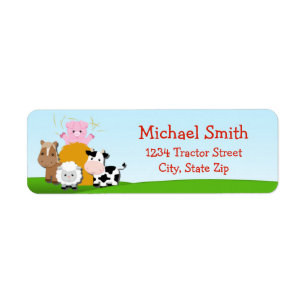 Barnyard Return Address Label