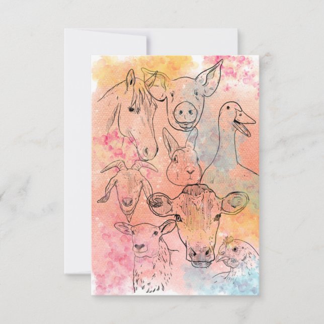 Barnyard Thank You Card (Front)