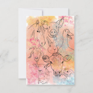 Barnyard Thank You Card