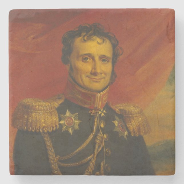 Baron Antoine-Henri Jomini, by George Dawe Stone Coaster (Front)
