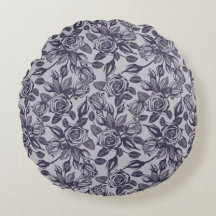 Baron blue round decor pillow