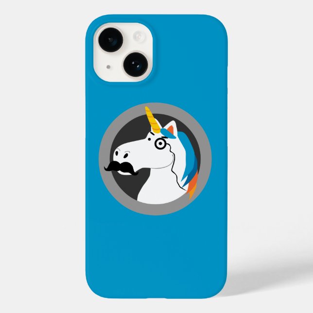 Baron Cornelius Unicorn with Moustache iPhone Case (Back)