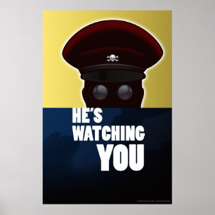 Baron Crossbones--"He's Watching You" poster