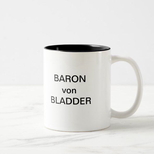 BARON von BLADDER Two-Tone Coffee Mug (Right)